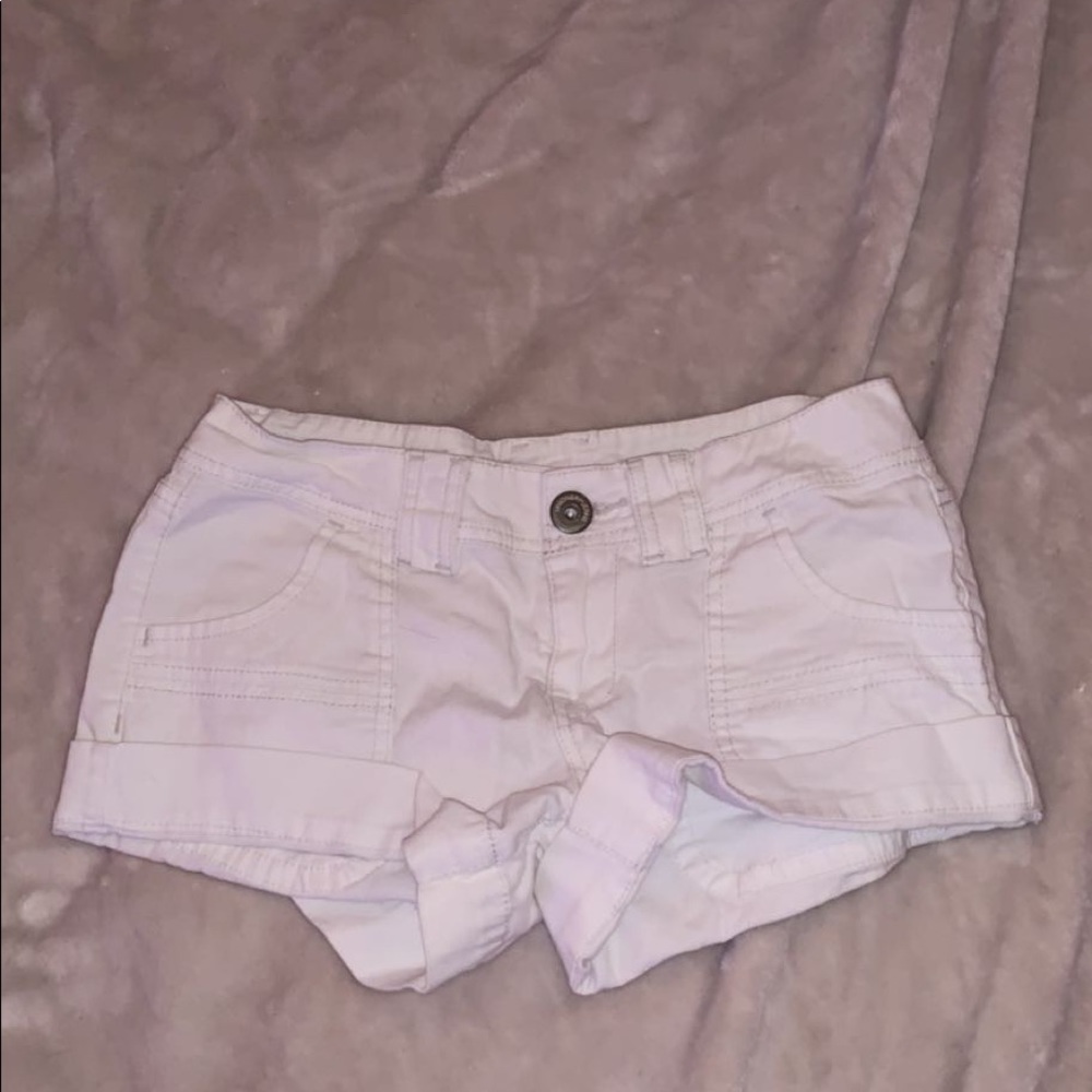 white booty shorts